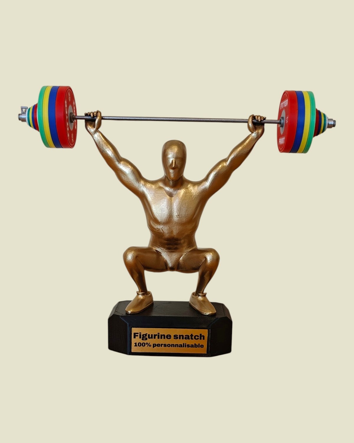 Figurine Snatch homme, finition or