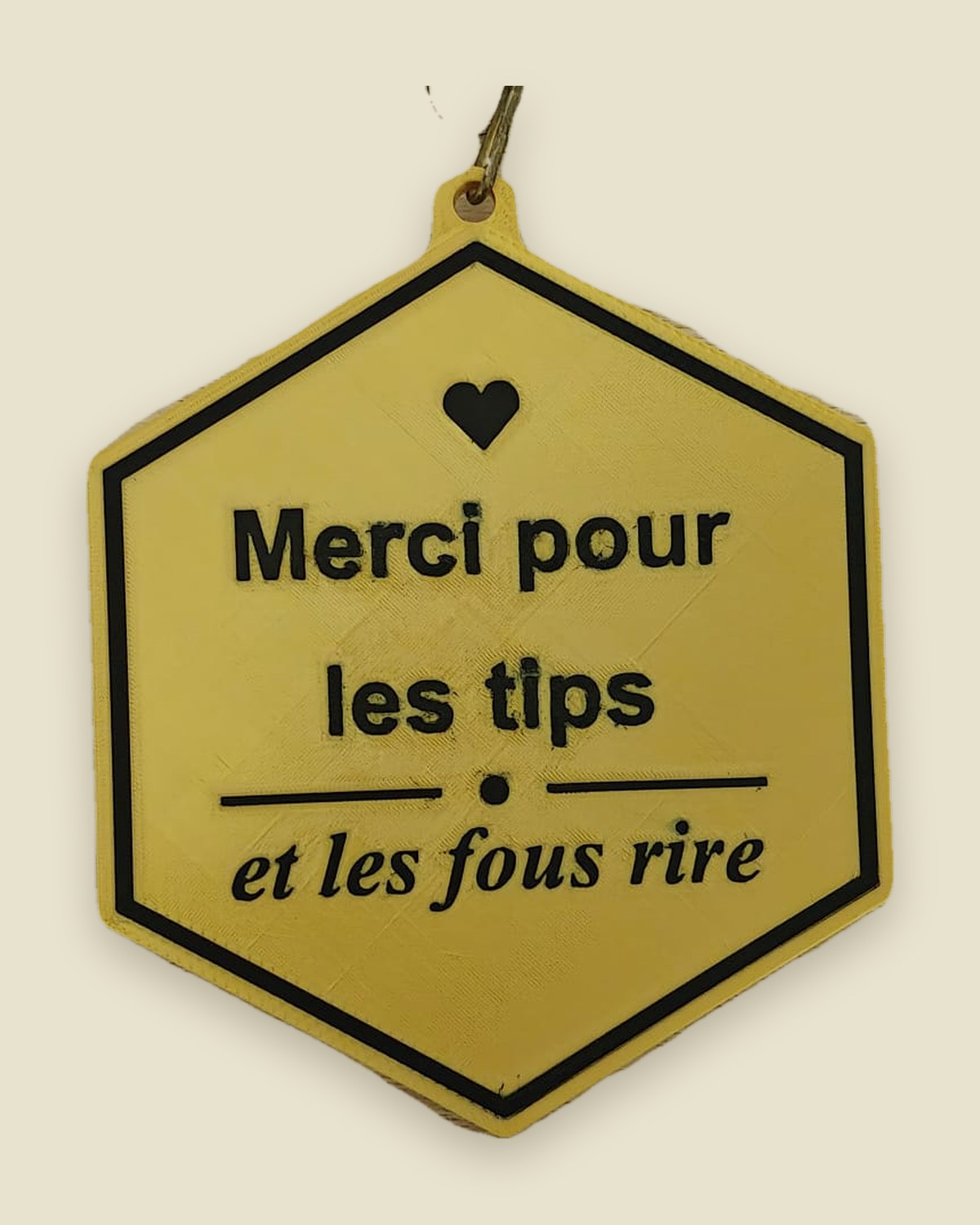 Médaille « Merci pour les tips et les fous rire »